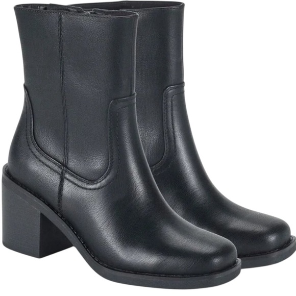 MIA McKenna Black Chunky Heel Ankle Boots Size 9 NWOB - Picture 1 of 8